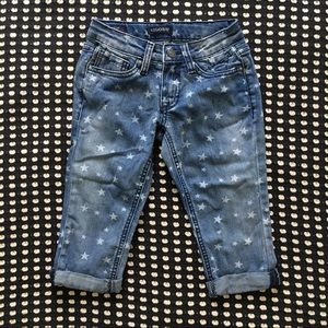 Star print capris jeans size 6
